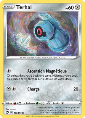 Carte Pokémon Terhal 117/195 Commune Tempête Argentée