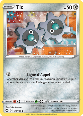 Carte Pokémon Tic 123/195 Commune Tempête Argentée