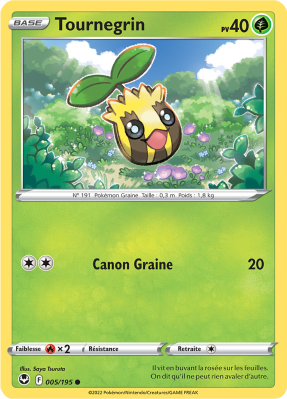 Carte Pokémon Tournegrin 005/195 Commune Tempête Argentée