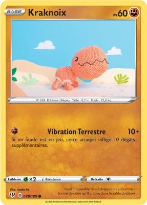 Carte Pokémon Kraknoix 089/189 Commune Ténèbres Embrasées