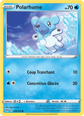 Carte Pokémon Polarhume 048/189 Commune Ténèbres Embrasées