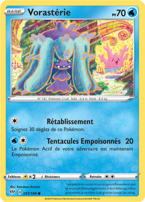 Carte Pokémon Vorastérie 051/189 Commune Ténèbres Embrasées