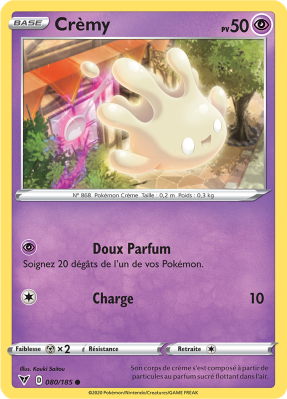 Carte Pokémon Crèmy 080/185 Commune Voltage Éclatant