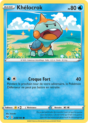 Carte Pokémon Khélocrok 038/185 Commune Voltage Éclatant