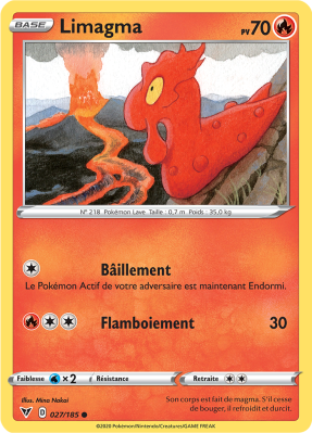 Carte Pokémon Limagma 027/185 Commune Voltage Éclatant