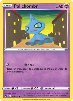 Carte Pokémon Polichombr 067/185 Commune Voltage Éclatant
