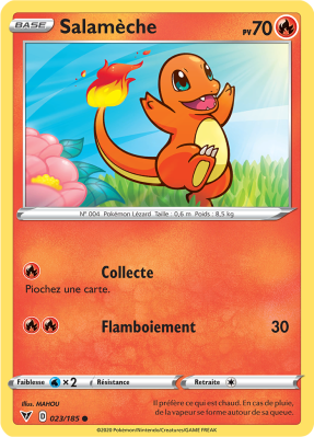 Carte Pokémon Salamèche 023/185 Commune Voltage Éclatant