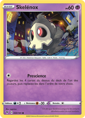 Carte Pokémon Skelénox 069/185 Commune Voltage Éclatant