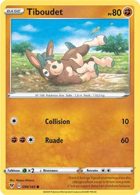 Carte Pokémon Tiboudet 096/185 Commune Voltage Éclatant