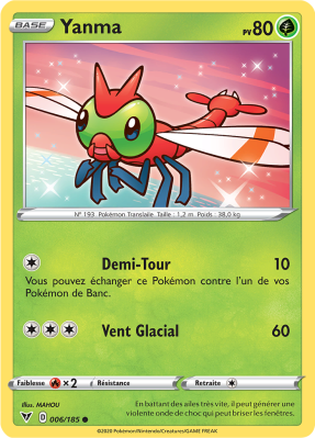 Carte Pokémon Yanma 006/185 Commune Voltage Éclatant