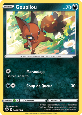 Carte Pokémon Goupilou 046/073 Commune La Voie du Maître
