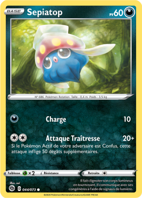 Carte Pokémon Sepiatop 044/073 Commune La Voie du Maître