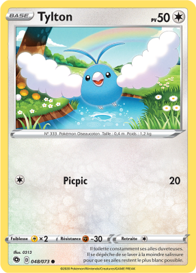 Carte Pokémon Tylton 048/073 Commune La Voie du Maître