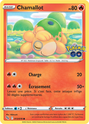 Carte Pokémon Chamallot 013/078 Commune Pokémon GO (JCC)