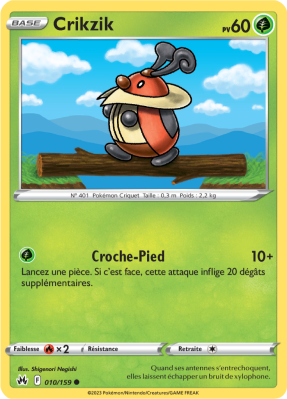 Carte Pokémon Crikzik 010/159 Commune Zénith Suprême