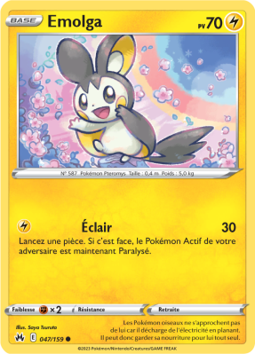 Carte Pokémon Emolga 047/159 Commune Zénith Suprême