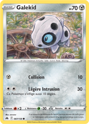 Carte Pokémon Galekid 087/159 Commune Zénith Suprême