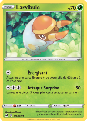 Carte Pokémon Larvibule 015/159 Commune Zénith Suprême