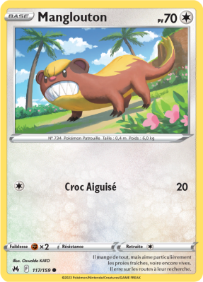 Carte Pokémon Manglouton 117/159 Commune Zénith Suprême