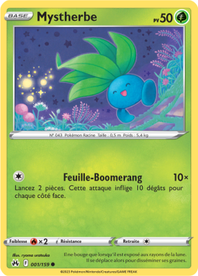 Carte Pokémon Mystherbe 001/159 Commune Zénith Suprême