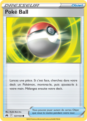 Carte Pokémon Poké Ball 137/159 Commune Zénith Suprême