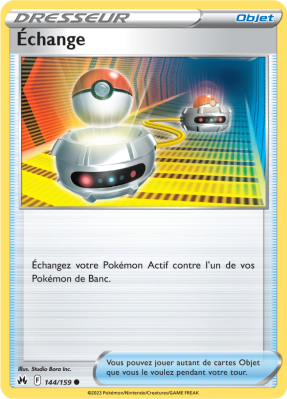 Carte Pokémon Échange 144/159 Commune Zénith Suprême