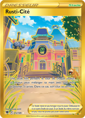 Carte Pokémon Rusti-Cité 212/189 Gold Astres Radieux