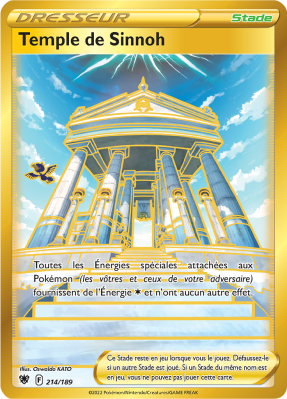 Carte Pokémon Temple de Sinnoh 214/189 Gold Astres Radieux