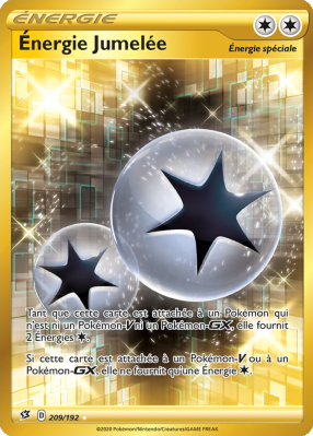 Carte Pokémon Énergie Jumelée 209/192 Gold Clash des Rebelles