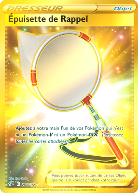 Carte Pokémon Épuisette de Rappel 207/192 Gold Clash des Rebelles