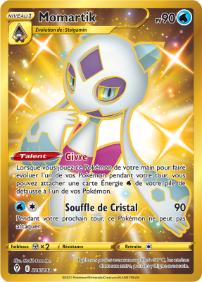 Carte Pokémon Momartik 226/203 Gold Évolution Céleste