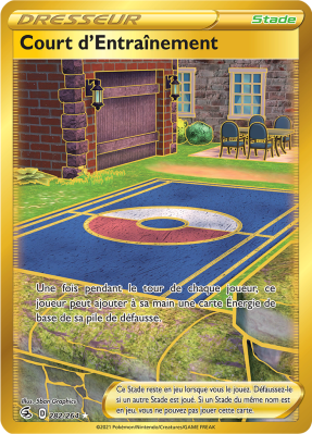 Carte Pokémon Court d'Entraînement 282/264 Gold Poing de Fusion