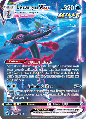 LEZARGUS VMAX FULL ART - POKÉMON 266/264 EB08 POING DE FUSION SGS PCA 9 NEUF