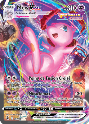 Carte Pokémon Mew-VMAX 269/264 Gold Poing de Fusion