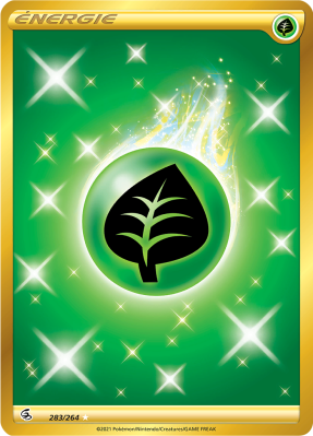 Carte Pokémon Énergie Plante de base 283/264 Gold Poing de Fusion