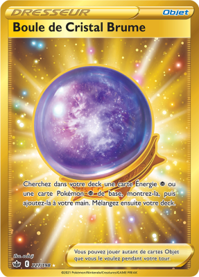 Carte Pokémon Boule de Cristal Brume 227/198 Gold Règne de Glace