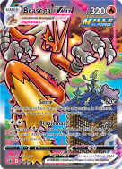 Carte Pokémon Braségali-VMAX 201/198 Gold Règne de Glace