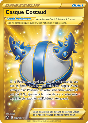 Carte Pokémon Casque Costaud 228/198 Gold Règne de Glace
