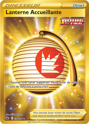 Carte Pokémon Lanterne Accueillante 230/198 Gold Règne de Glace