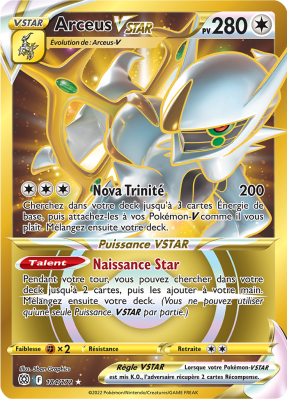 Carte Pokémon Arceus-VSTAR 184/172 Gold Stars Étincelantes
