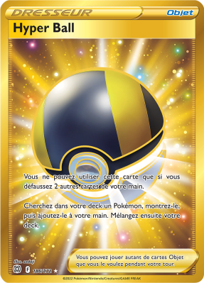 Carte Pokémon Hyper Ball 186/172 Gold Stars Étincelantes