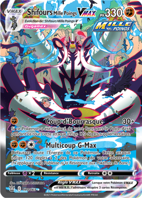 Carte Pokémon Shifours Mille Poings-VMAX 170/163 Gold Styles de Combat