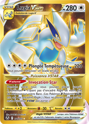 Carte Pokémon Lugia-VSTAR 211/195 Gold Tempête Argentée