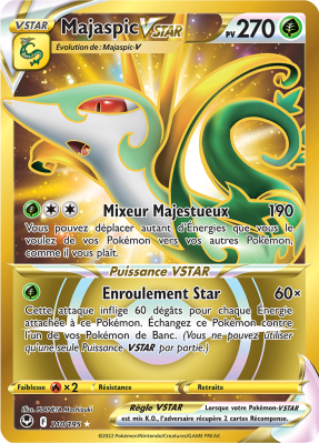 Carte Pokémon Majaspic-VSTAR 210/195 Gold Tempête Argentée
