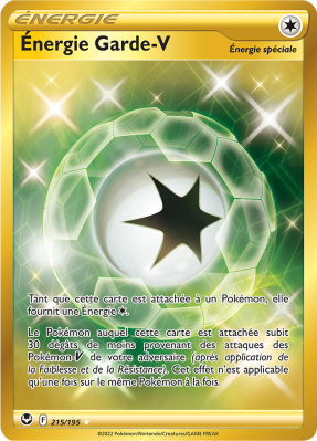 Carte Pokémon Énergie Garde-V 215/195 Gold Tempête Argentée