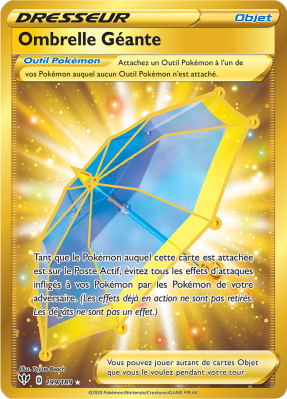 Carte Pokémon Ombrelle Géante 199/189 Gold Ténèbres Embrasées