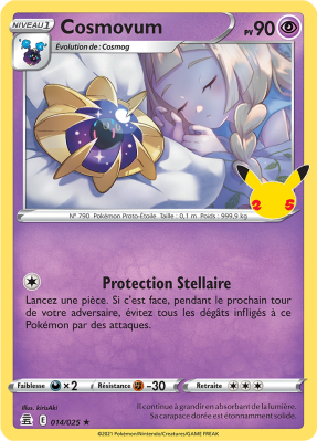 Carte Pokémon Cosmovum 014/025 Holographique Célébrations (JCC)