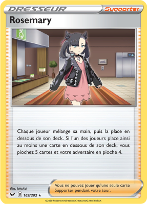 Carte Pokémon Rosemary 169/202 Holographique Épée et Bouclier (JCC)