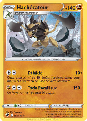 Carte Pokémon Hachécateur 085/189 Holographique Astres Radieux