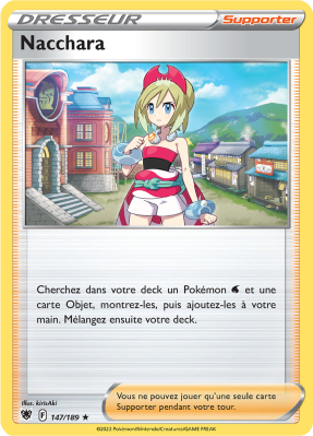 Carte Pokémon Nacchara 147/189 Holographique Astres Radieux